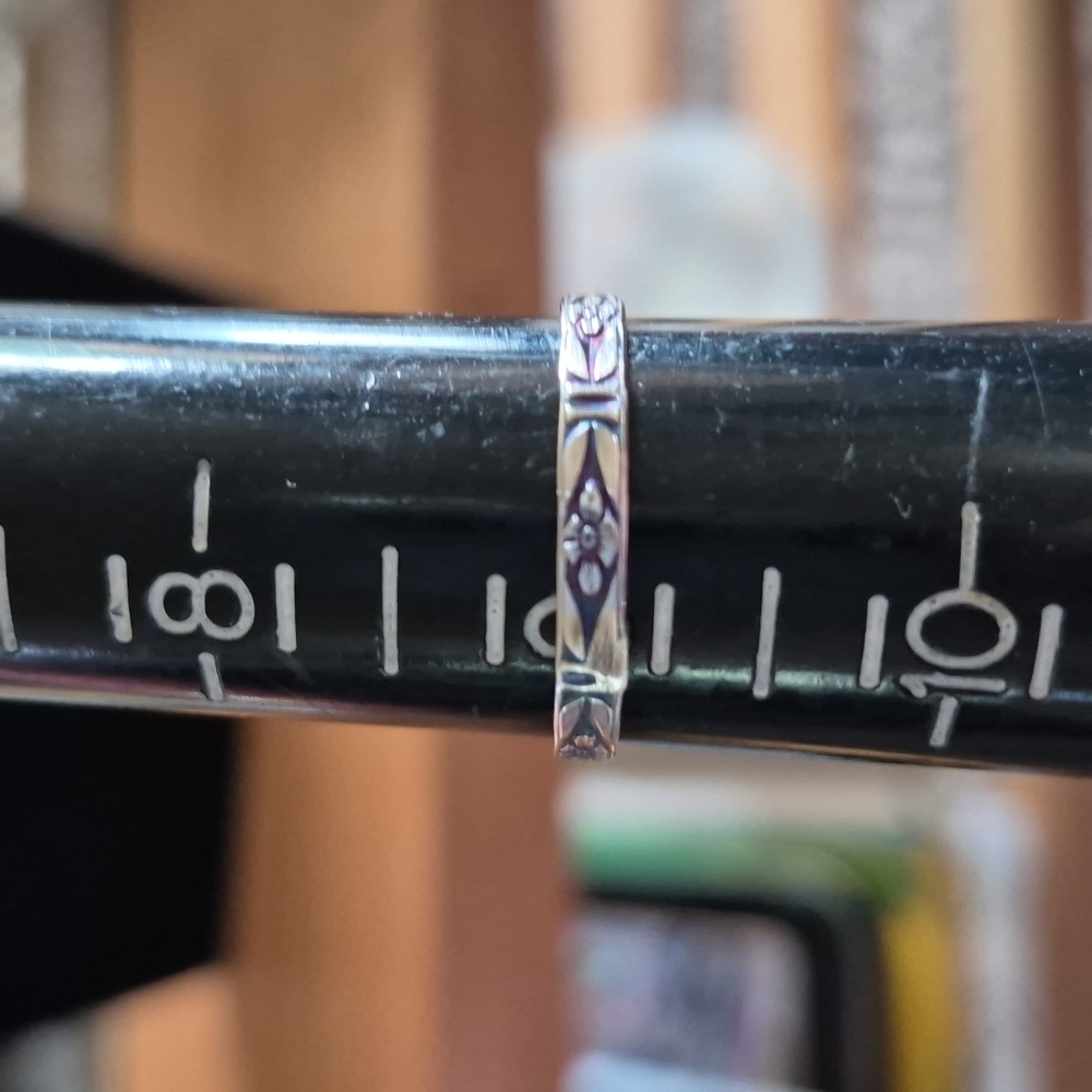 Sterling Silver Patterned Band 9 Sapphireskies Designs